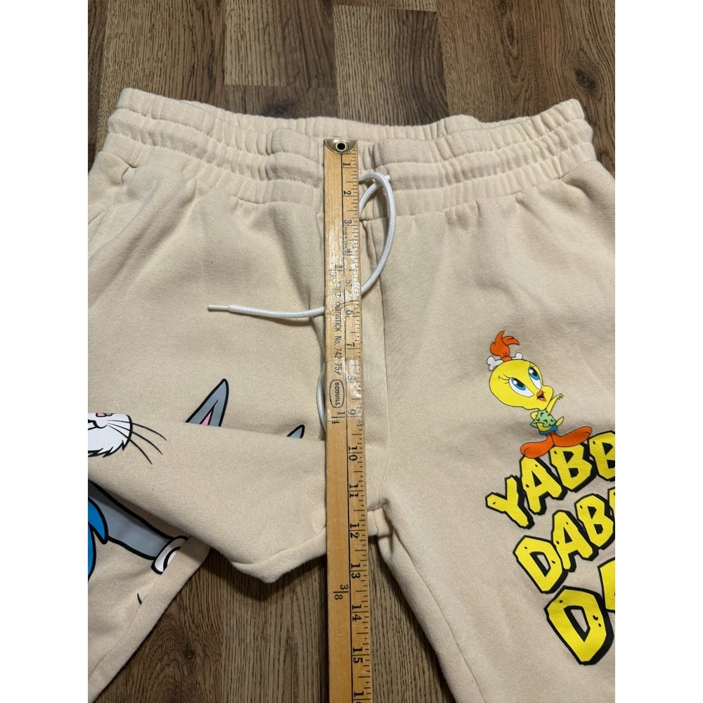 WB Pants Womens XL Cream Sweatpants Looney Tunes 100 Celebrate Every Story - Picture 7 of 9